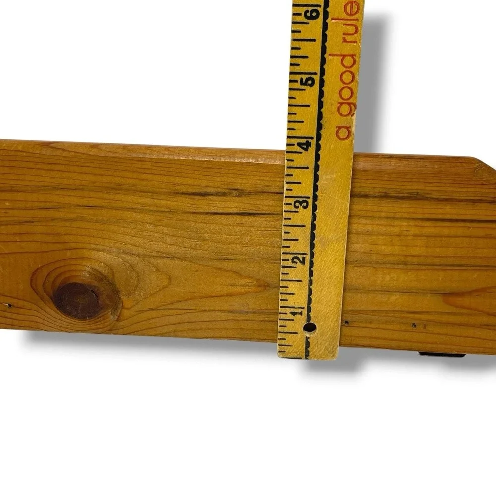 Wood Wall Shelf With Heart Cutout, Pegs Country Farmhouse Cottagecore Decor 14.5